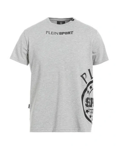 Plein Sport Man T-shirt Grey Size M Cotton, Elastane