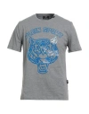 Plein Sport Man T-shirt Grey Size Xxl Cotton In Gray