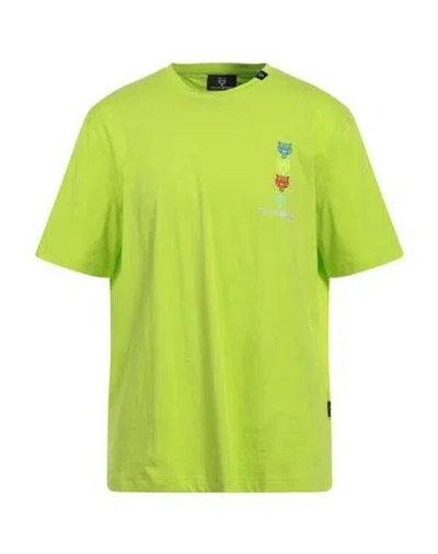 Plein Sport Man T-shirt Acid Green Size Xxl Cotton