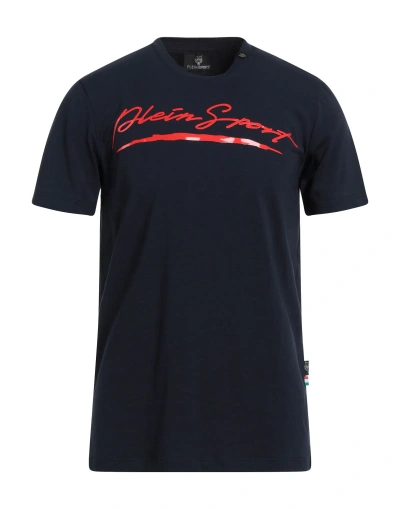 Plein Sport Man T-shirt Midnight Blue Size Xxl Cotton