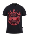 Plein Sport Man T-shirt Midnight Blue Size S Cotton, Elastane
