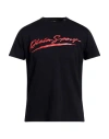 Plein Sport Man T-shirt Midnight Blue Size S Cotton, Elastane