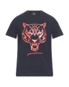 Plein Sport Man T-shirt Midnight Blue Size L Cotton, Elastane In Blue