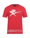 Plein Sport Man T-shirt Red Size L Cotton In Red