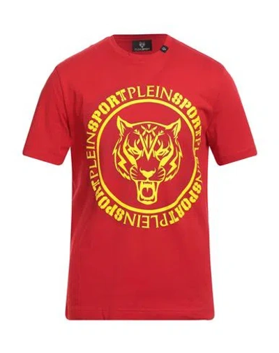 Plein Sport Man T-shirt Red Size L Cotton