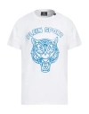 Plein Sport Man T-shirt White Size Xxl Cotton, Elastane