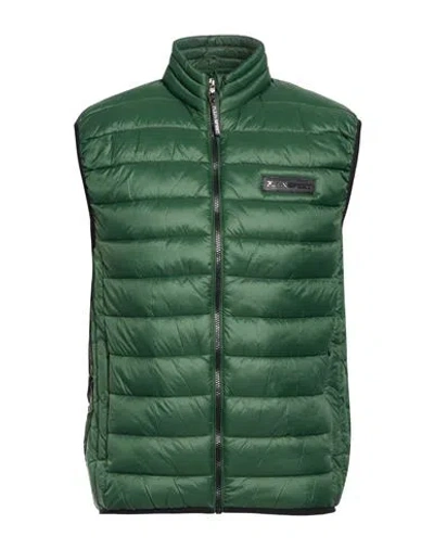 Plein Sport Man Vest Dark Green Size 36 Nylon