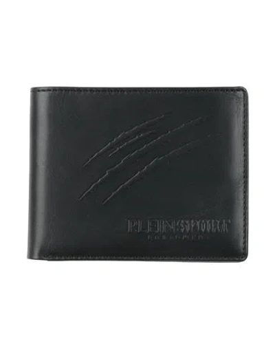 Plein Sport Man Wallet Black Size - Cow Leather