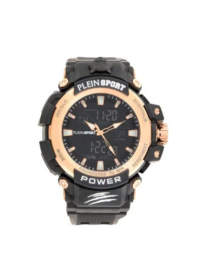 Plein Sport Men's Combat Stainless Steel & Silicone Digital & Analog Watch/50mm In Black