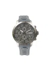 Plein Sport Men's Gain Ip Gunmetal-tone Stainless Steel Case, Silicone Strap Chronograph Watch/43mm In Gunmetal
