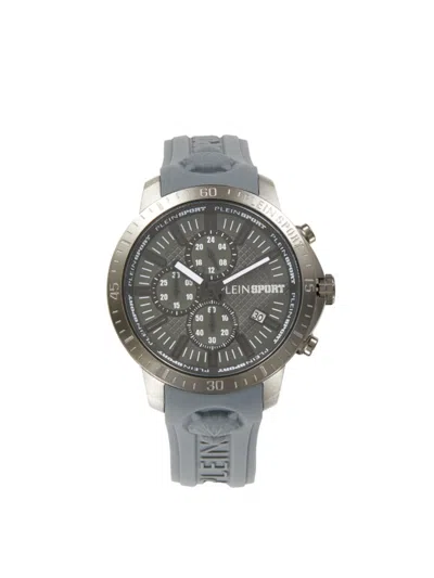 Plein Sport Men's Gain Ip Gunmetal-tone Stainless Steel Case, Silicone Strap Chronograph Watch/43mm