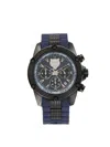 Plein Sport Men's Hurricane Blacktone Stainless Steel & Silicone-strap Chronograph Watch/44mm In Black