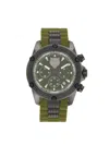 Plein Sport Men's Hurricane Ip Black Stainless Steel Case, Silicone Strap Chronograph Watch/44mm In Black