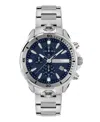 Plein Sport Men's Impact Chronograph Date Quartz Stainless Steel Bracelet 46mm In Stainless