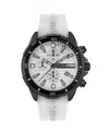 Plein Sport Impact Chronograph Watch With Sleek White Silicone Strap In White
