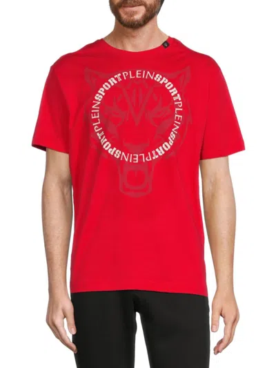 Plein Sport Men's Logo Graphic Tee In Red