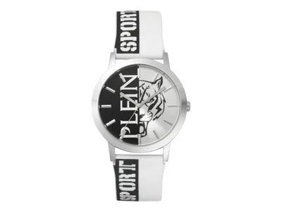 Pre-owned Plein Sport Men's  Legend Strap Pslba0223 Watch In Stainless Steel In Silver