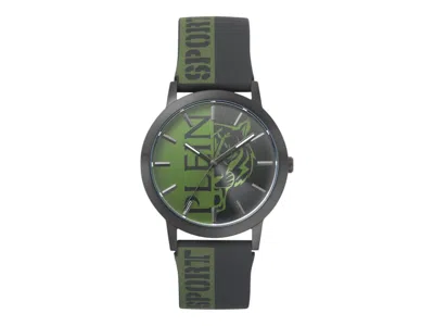 Pre-owned Plein Sport Men's  Legend Strap Pslba0523 Watch In Stainless Steel In Silver