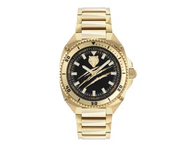 Pre-owned Plein Sport Men's  Thunder Force Ps8ba0924 Watch In Stainless Steel In Silver