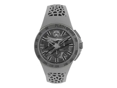 Pre-owned Plein Sport Men's  Thunderstorm Chrono Psaba0523 Watch In Stainless Steel In Silver