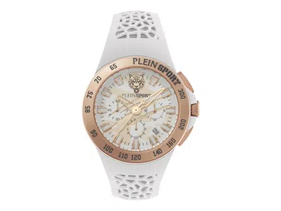 Pre-owned Plein Sport Men's  Thunderstorm Chrono Psaba0723 Watch In Stainless Steel In Silver