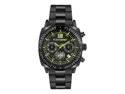 Pre-owned Plein Sport Men's  Wildcat Chronograph Psgba1523 Watch In Stainless Steel In Silver