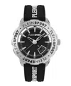 Plein Sport Sporty Black Silicone Watch With Enamel Dial In Black
