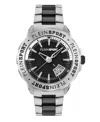 Plein Sport Two-tone Bracelet Watch With Black Enamel Dial In Two Tone