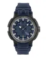 Plein Sport Mens Tiger Power 3 Hand Date Quartz Blue Silicone Strap 45mm In Blue