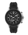 Plein Sport Men's Warrior Tech Chronograph Date Quartz Black Silicone 47.5mm In Black