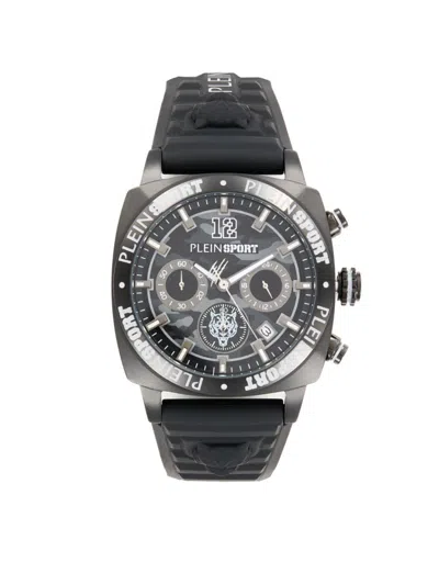 Plein Sport Men's Wildcat Stainless Steel & Silicone Strap Watch/40mm In Black