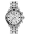 Plein Sport Mens Glam Chrono Chronograph Quartz Silver Stainless Steel 44mm In Silver