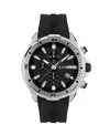 Plein Sport Mens Impact Chronograph Date Quartz Black Silicone Strap 46mm In Black