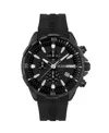 Plein Sport Mens Impact Chronograph Date Quartz Black Silicone Strap 46mm In Black