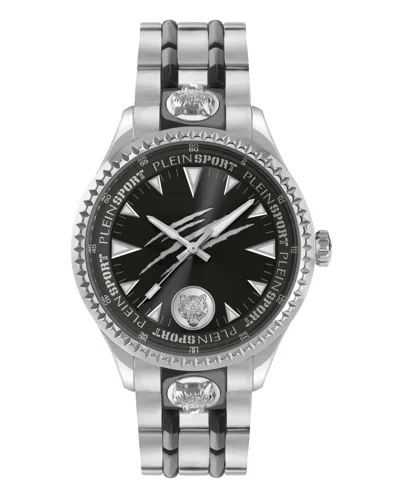 Plein Sport Mens Lineman Three Hand Quartz Two Tone Stainless Steel 45mm