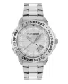 Plein Sport Mens Rampage 3 Hand Date Quartz Stainless Steel Bracelet 44mm In Silver