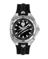 Plein Sport Mens Thunder Force Three Hand Quartz Black Silicone 47mm In Black
