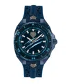 Plein Sport Mens Thunder Force Three Hand Quartz Blue Silicone 47mm In Blue