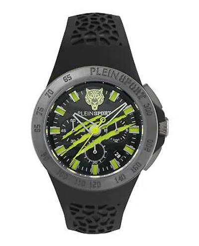 Pre-owned Plein Sport Mens Thunderstorm Grey 43mm Strap Fashion Watch