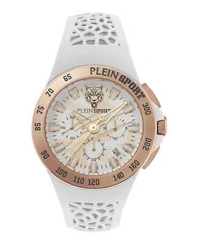 Pre-owned Plein Sport Mens Thunderstorm Rose Gold 43mm Strap Fashion Watch