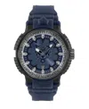 Plein Sport Mens Tiger Power 3 Hand Date Quartz Blue Silicone Strap 45mm In Blue