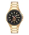 Plein Sport Mens Tigermaster Three Hand Date Quartz Gold Stainless Steel 47mm In Gold