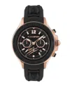 Plein Sport Mens Warrior Tech Chronograph Date Quartz Black Silicone 47.5mm In Black