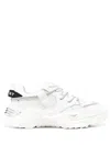 Plein Sport Mesh Panel Lace-up Sneakers In White