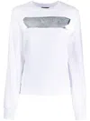 Plein Sport Metallic Logo-print Cotton Sweatshirt In White