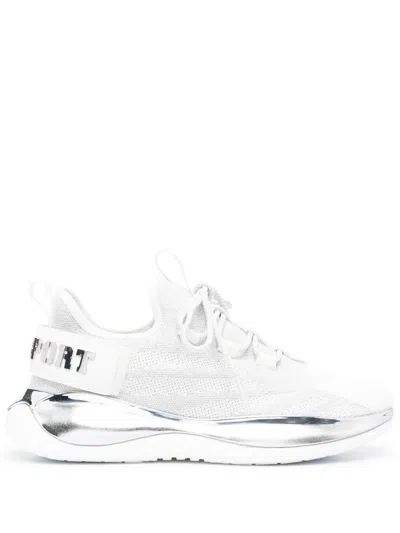 Plein Sport Trainers Mit Metallic-logo In White