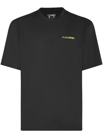 Plein Sport Micro-rib T-shirt In 黑色