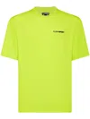 Plein Sport Micro Rib T-shirt Round Neck Ss In 黄色