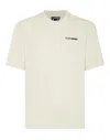 Plein Sport Micro Rib T-shirt Round Neck Ss In Grey