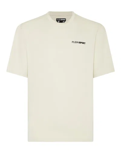 Plein Sport Micro Rib T-shirt Round Neck Ss In Grey